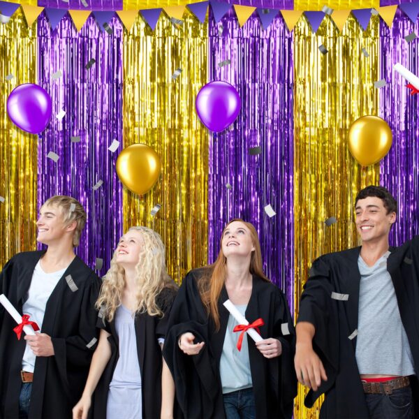 Foil Metallic Curtain Backdrop for Background Decorations - Image 2