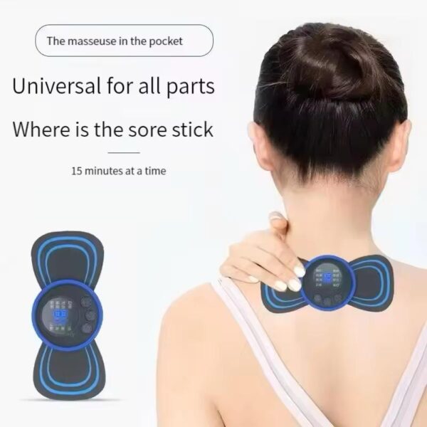 Portable Mini Massager Electric Physical Therapy Tens Unit EMS Cervical Massage Soothing Pain Body Massager Patch - Image 4