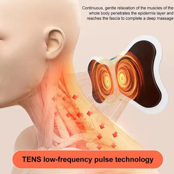 Portable Mini Massager Electric Physical Therapy Tens Unit EMS Cervical Massage Soothing Pain Body Massager Patch - Image 8