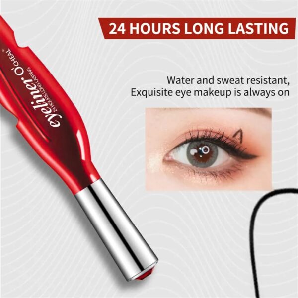 Simi,Abz, Waterproof 24 Hours Long Lasting Feather Eyeliner, Black, 2 ml - Image 6