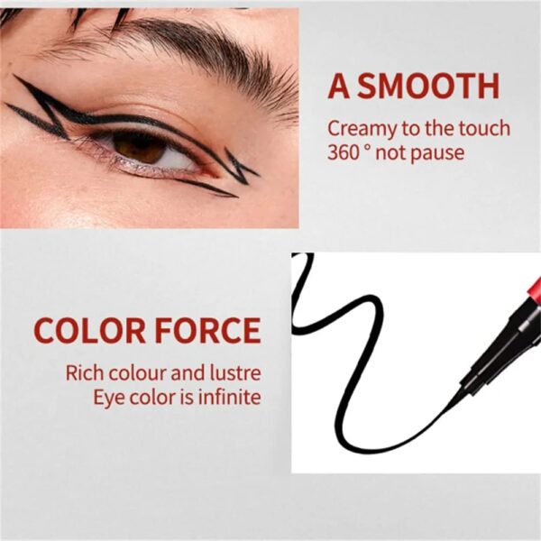 Simi,Abz, Waterproof 24 Hours Long Lasting Feather Eyeliner, Black, 2 ml - Image 7