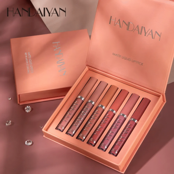 Handaiyan Lipstick Set 06 colours Lipstick Waterproof Long-lasting Liquid Matte finish - Image 2
