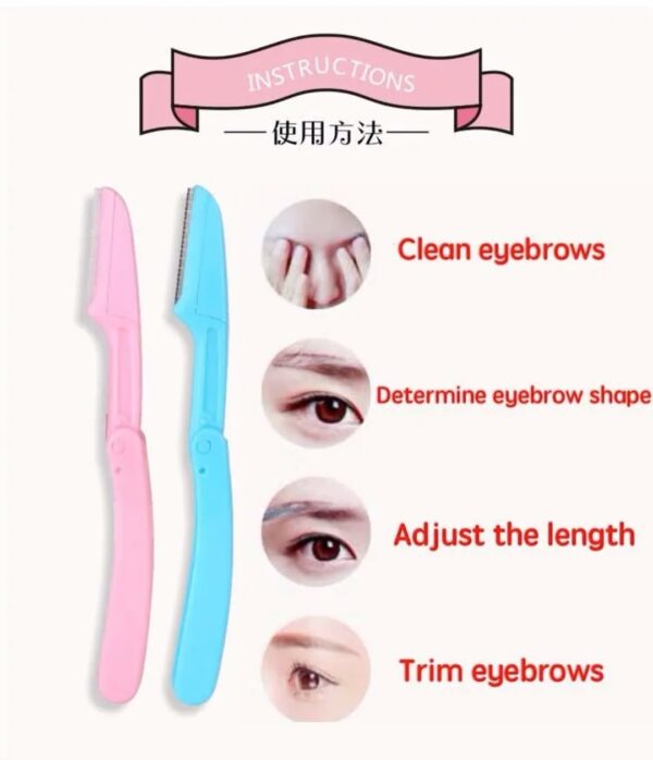 Keli Folding Blade Facial Tools Eyebrow Razor - Image 4